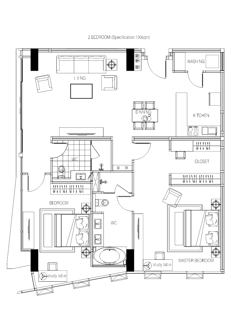 Floor 3-10 revise for kitchenu5 r-Model 130m2_pagenumber.001