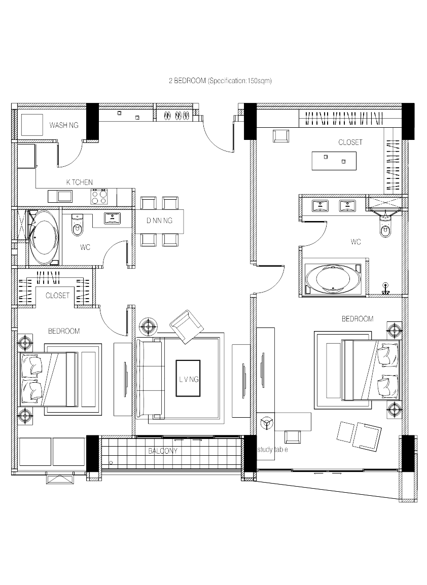 Floor 3-10 revise for kitchenu7 r-Model 150m2_pagenumber.001
